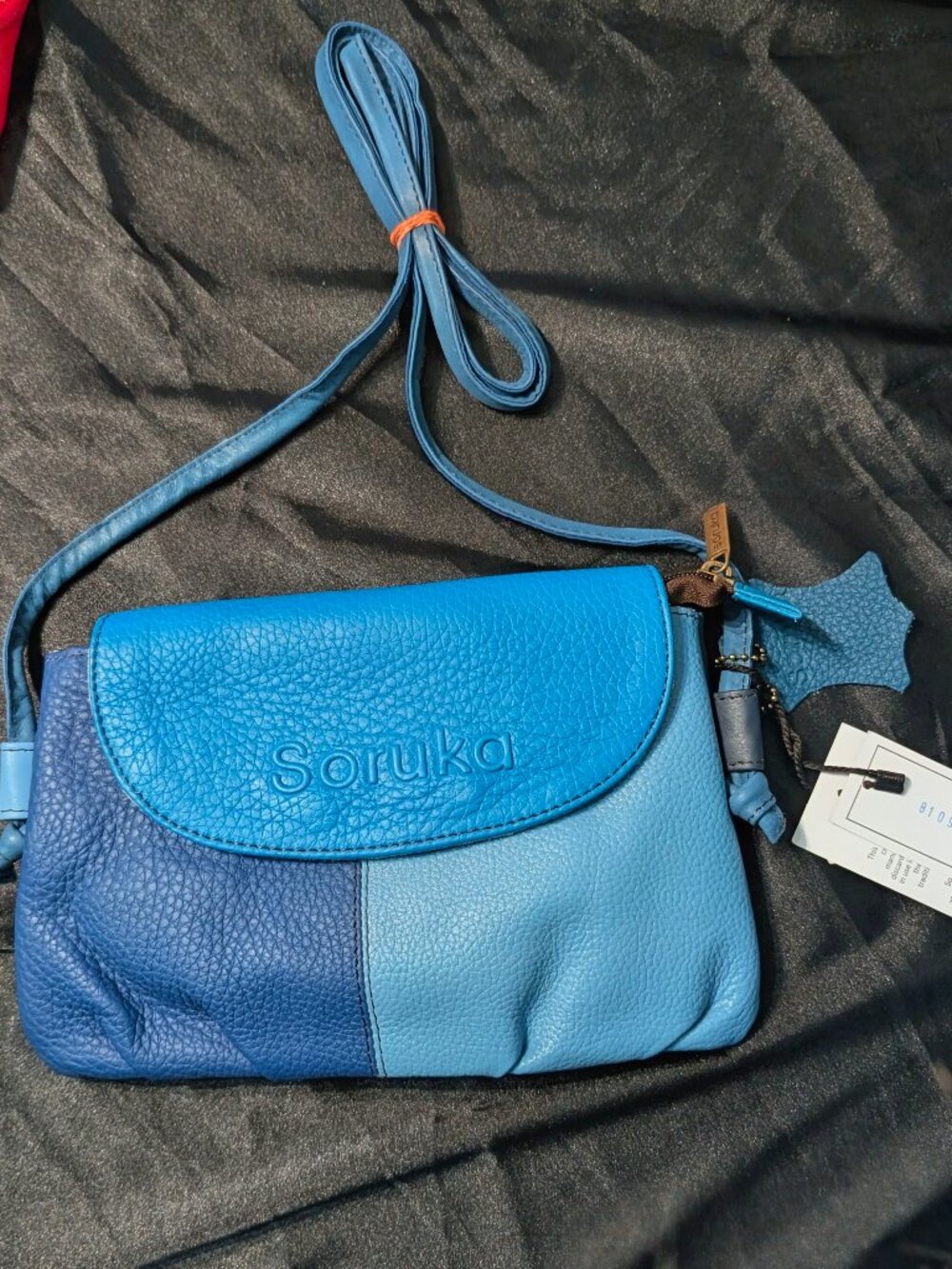 Blue Soruka Leather Crossbody bag
